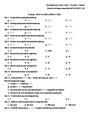 Toán 12 - Chương 1 Hình đa diện, khối đa diện